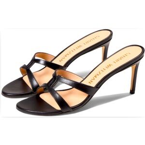 Stuart  Weitzman Soirée Sleek  Black sandals.